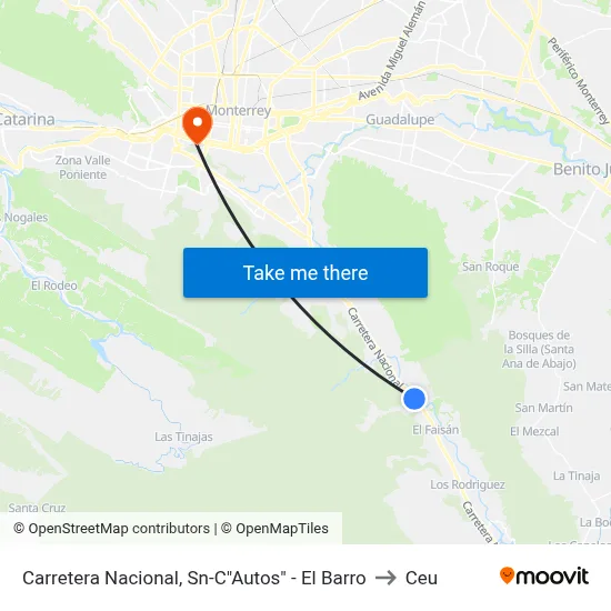 Carretera Nacional, Sn-C"Autos" - El Barro to Ceu map