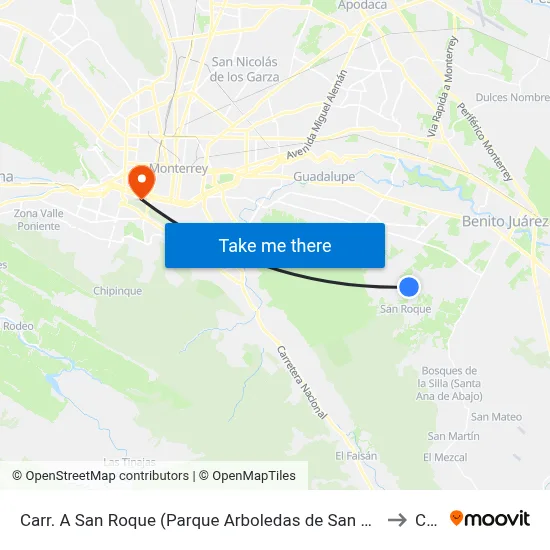 Carr. A San Roque (Parque Arboledas de San Roque) to Ceu map