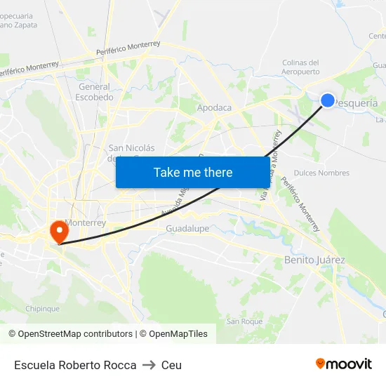 Escuela Roberto Rocca to Ceu map