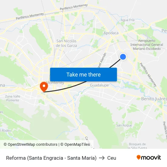 Reforma (Santa Engracia - Santa María) to Ceu map
