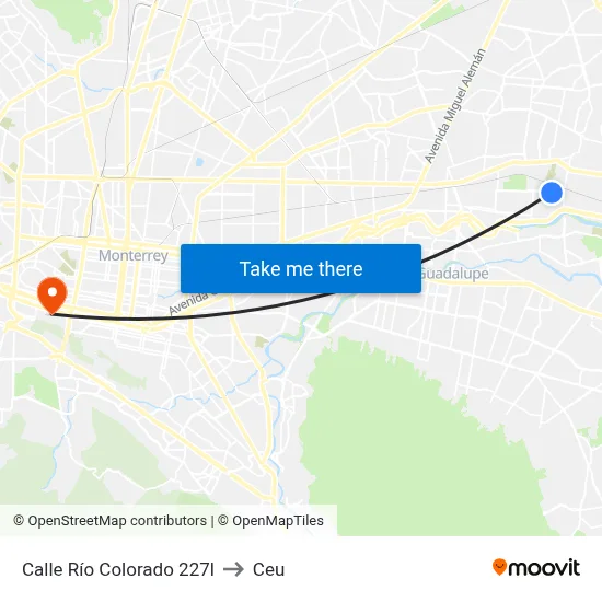 Calle Río Colorado 227l to Ceu map
