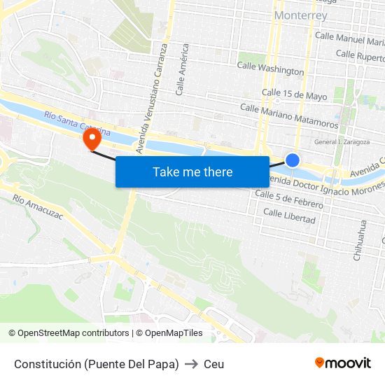 Constitución (Puente Del Papa) to Ceu map