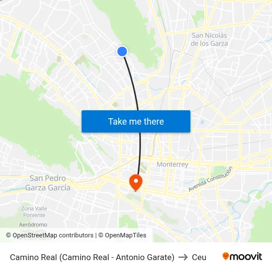 Camino Real (Camino Real - Antonio Garate) to Ceu map