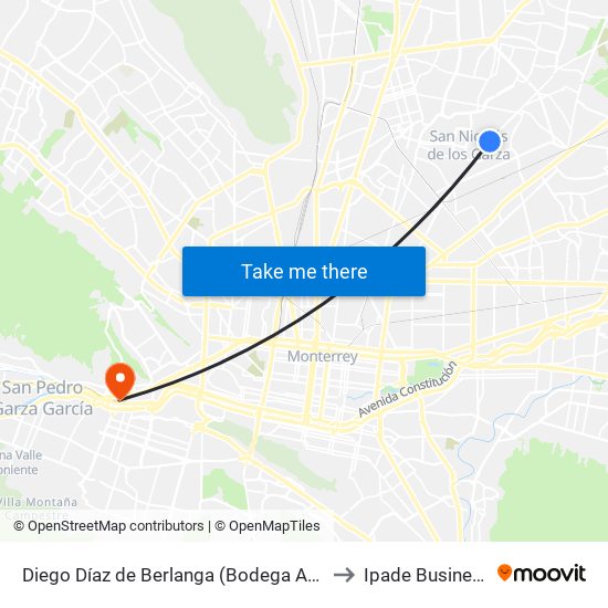 Diego Díaz de Berlanga (Bodega Aurrera Diaz Berlanga) to Ipade Business School map