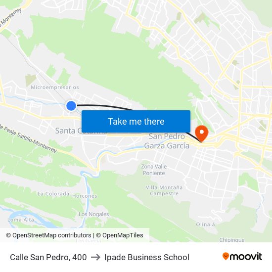 Calle San Pedro, 400 to Ipade Business School map