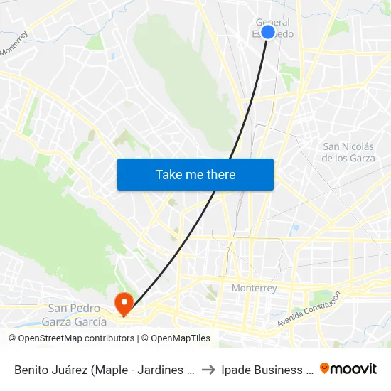 Benito Juárez (Maple - Jardines Del Canadá) to Ipade Business School map