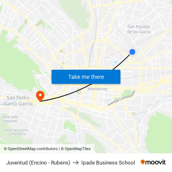 Juventud (Encino - Rubens) to Ipade Business School map