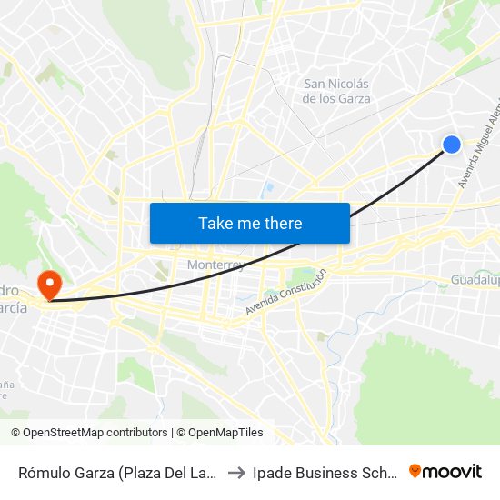 Rómulo Garza (Plaza Del Lago) to Ipade Business School map