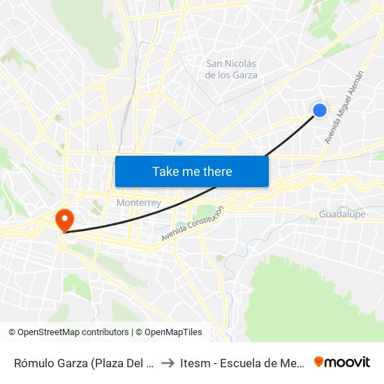 Rómulo Garza (Plaza Del Lago) to Itesm - Escuela de Medicina map