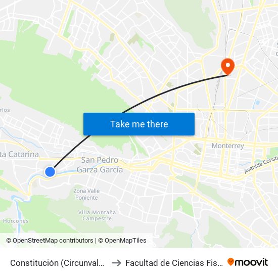 Constitución (Circunvalación - Araucaria) to Facultad de Ciencias Fisico-Matematicas map