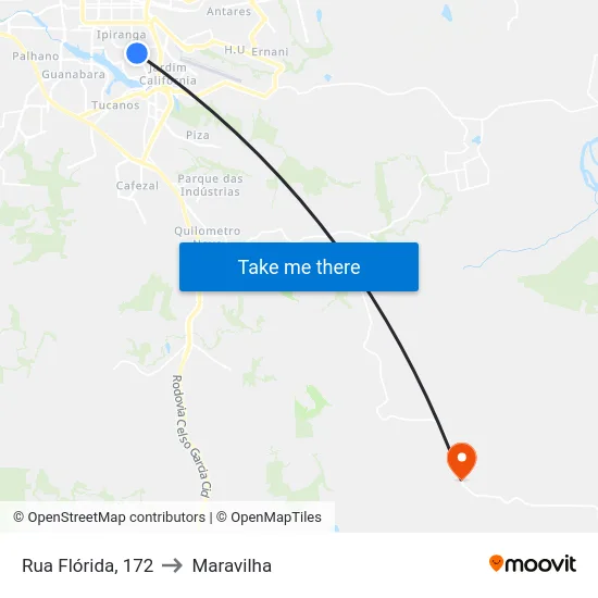 Rua Flórida, 172 to Maravilha map