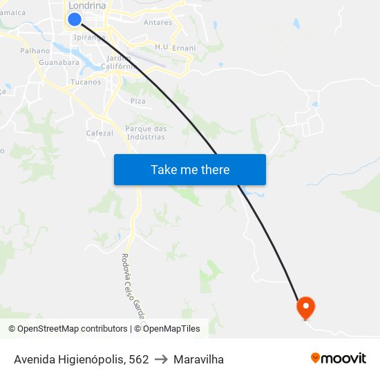 Avenida Higienópolis, 562 to Maravilha map