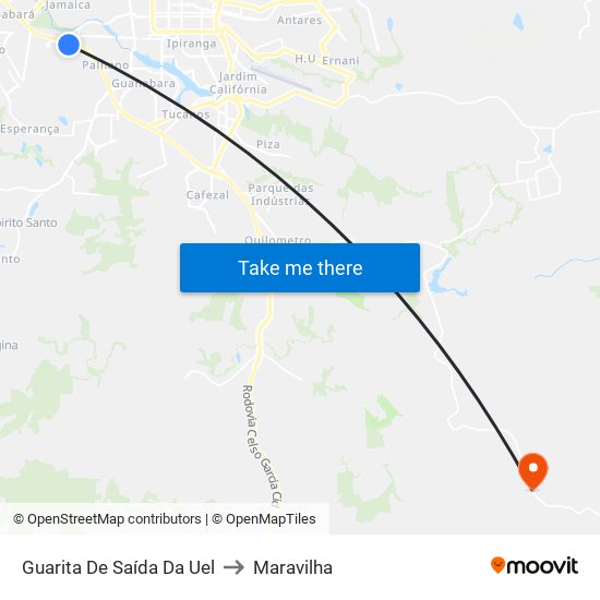 Guarita De Saída Da Uel to Maravilha map