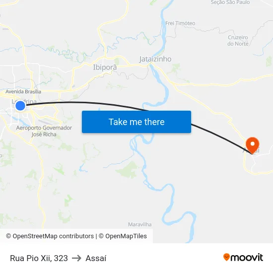 Rua Pio Xii, 323 to Assaí map