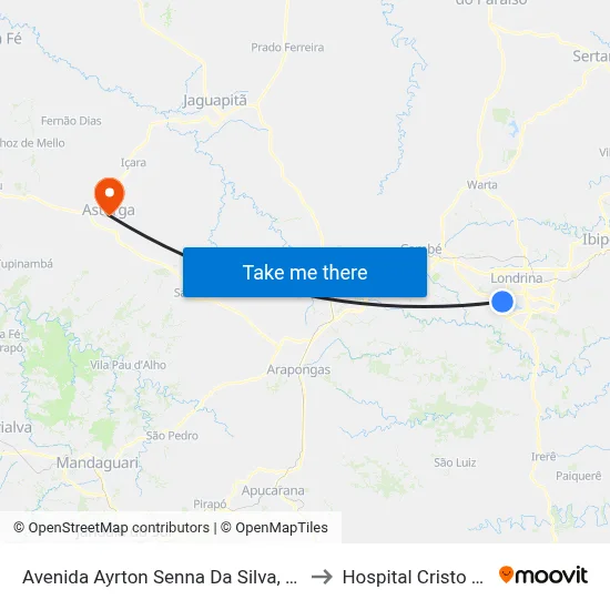 Avenida Ayrton Senna Da Silva, 461 to Hospital Cristo Rei map