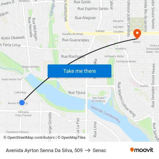 Avenida Ayrton Senna Da Silva, 509 to Senac map
