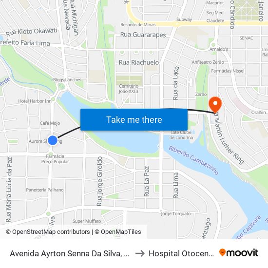 Avenida Ayrton Senna Da Silva, 509 to Hospital Otocentro map