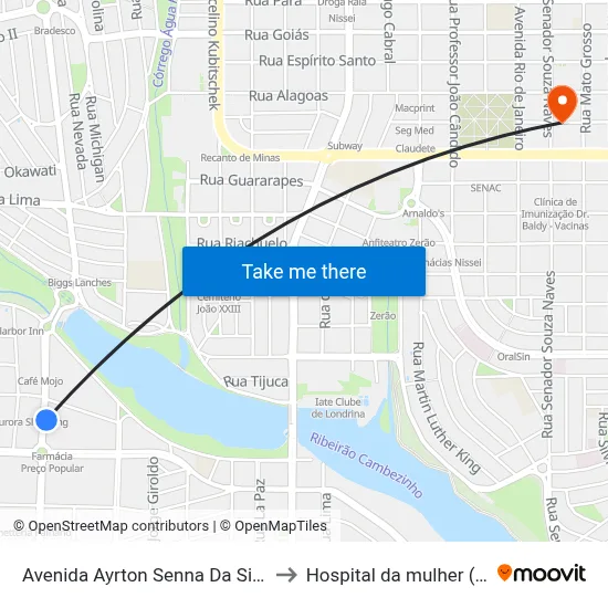 Avenida Ayrton Senna Da Silva, 509 to Hospital da mulher (Clam) map