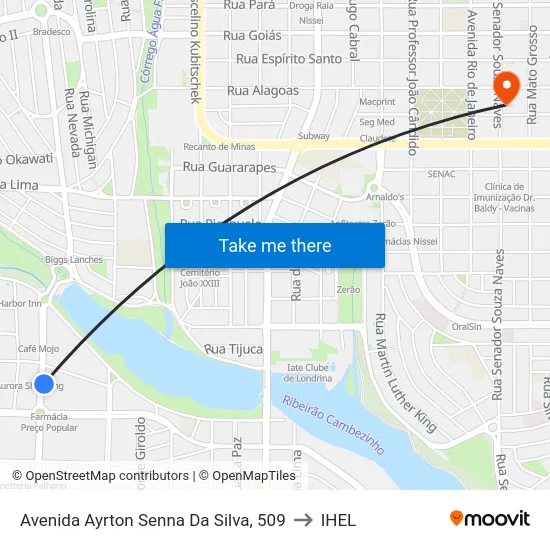 Avenida Ayrton Senna Da Silva, 509 to IHEL map