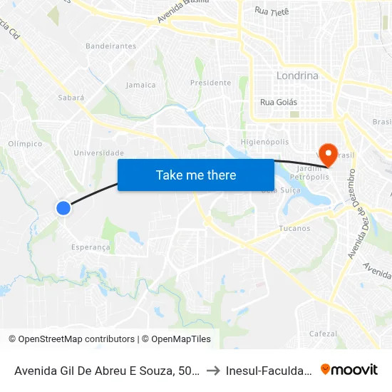 Avenida Gil De Abreu E Souza, 5000 to Inesul-Faculdade map
