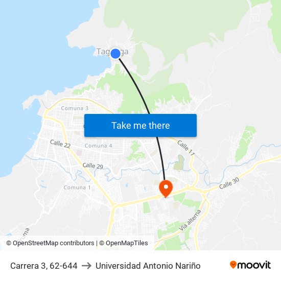 Carrera 3, 62-644 to Universidad Antonio Nariño map