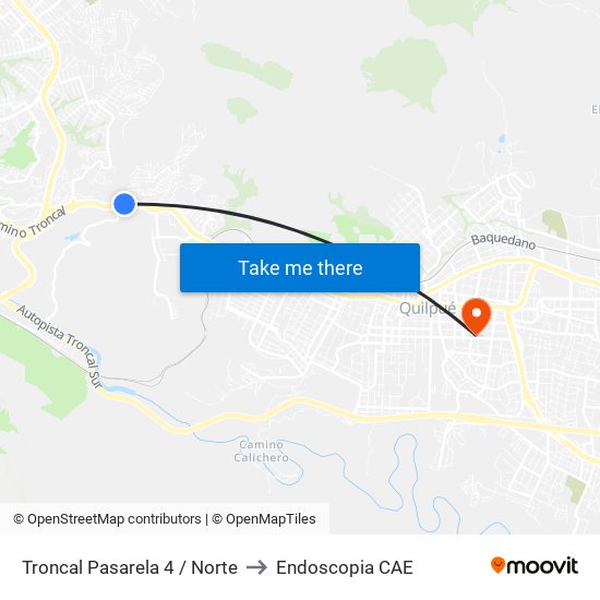 Troncal Pasarela 4 / Norte to Endoscopia CAE map