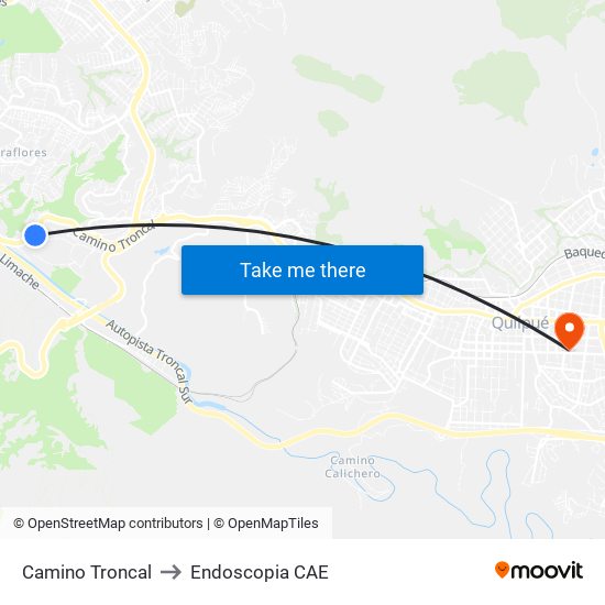 Camino Troncal to Endoscopia CAE map