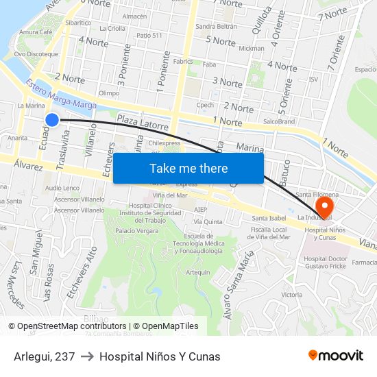 Arlegui, 237 to Hospital Niños Y Cunas map