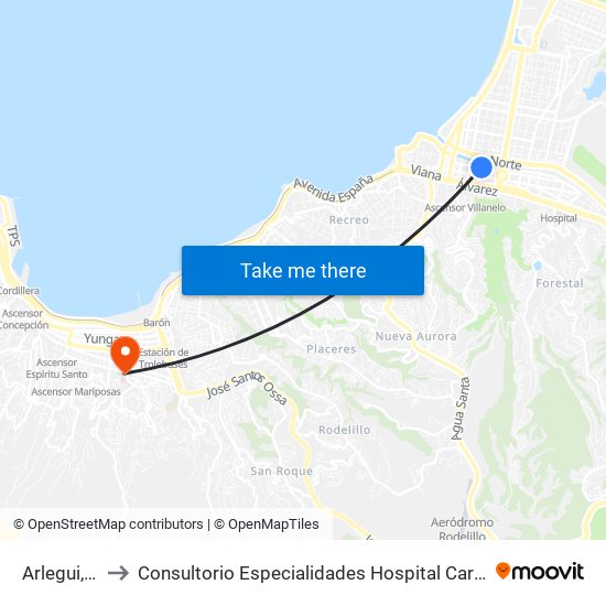 Arlegui, 511 to Consultorio Especialidades Hospital Carlos Van Buren map