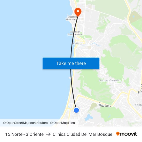 15 Norte - 3 Oriente to Clínica Ciudad Del Mar Bosque map