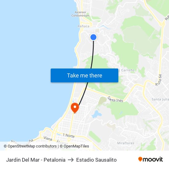 Jardin Del Mar - Petalonia to Estadio Sausalito map