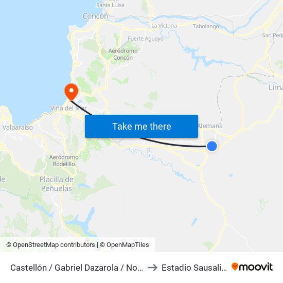 Castellón / Gabriel Dazarola / Norte to Estadio Sausalito map