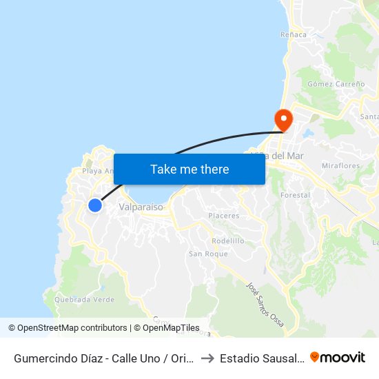Gumercindo Díaz - Calle Uno / Oriente to Estadio Sausalito map