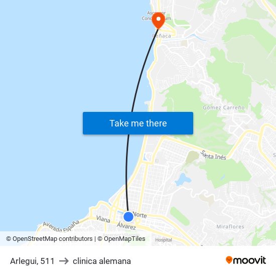 Arlegui, 511 to clinica alemana map