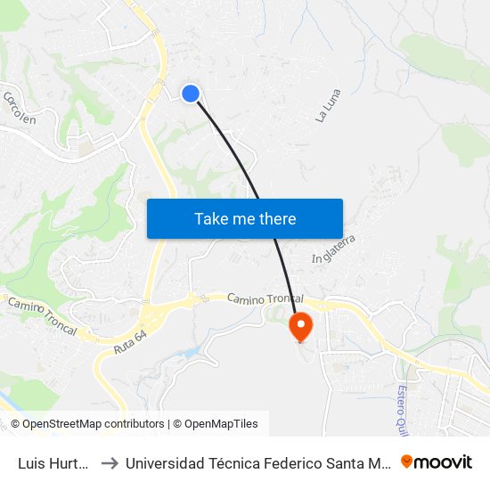 Luis Hurtado 221 to Universidad Técnica Federico Santa María Sede Viña Del Mar map