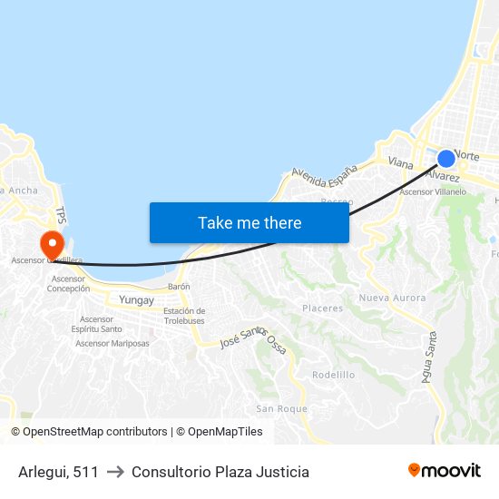 Arlegui, 511 to Consultorio Plaza Justicia map