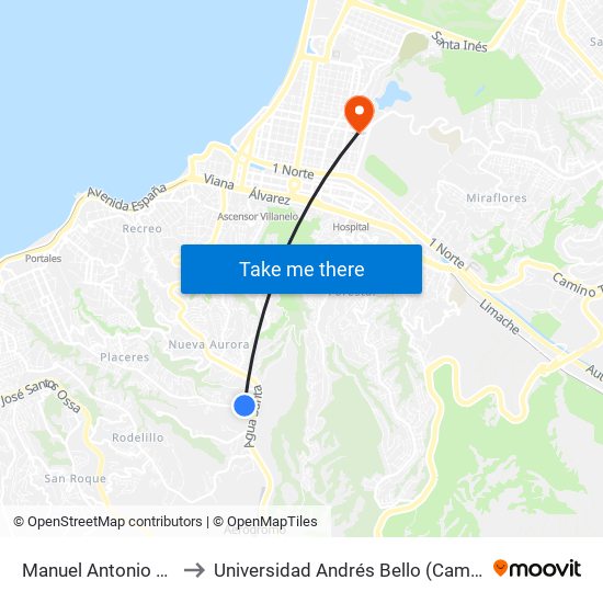 Manuel Antonio Matta, 4349 to Universidad Andrés Bello (Campus Los Castaños) map