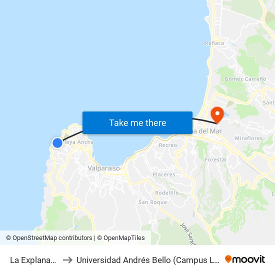 La Explanada, 31 to Universidad Andrés Bello (Campus Los Castaños) map