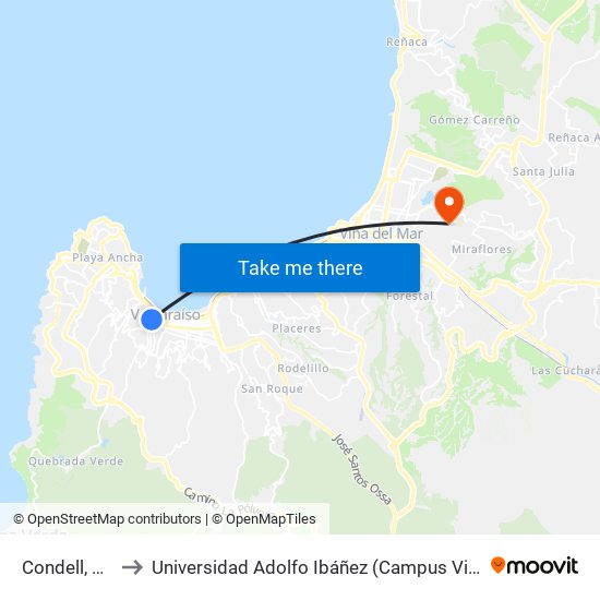 Condell, 1298 to Universidad Adolfo Ibáñez (Campus Viña Del Mar) map