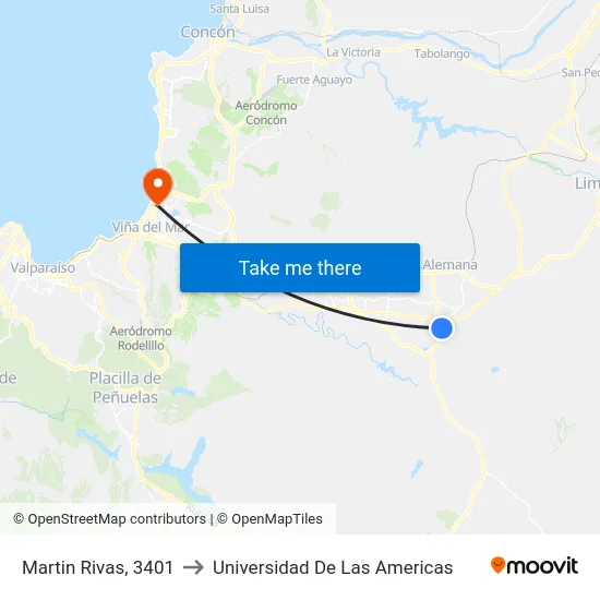 Martin Rivas, 3401 to Universidad De Las Americas map