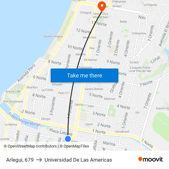 Arlegui, 679 to Universidad De Las Americas map