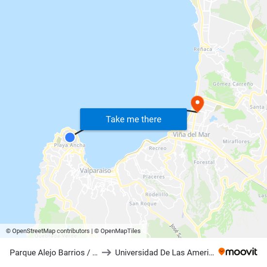 Parque Alejo Barrios / Sur to Universidad De Las Americas map