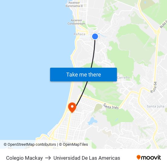 Colegio Mackay to Universidad De Las Americas map