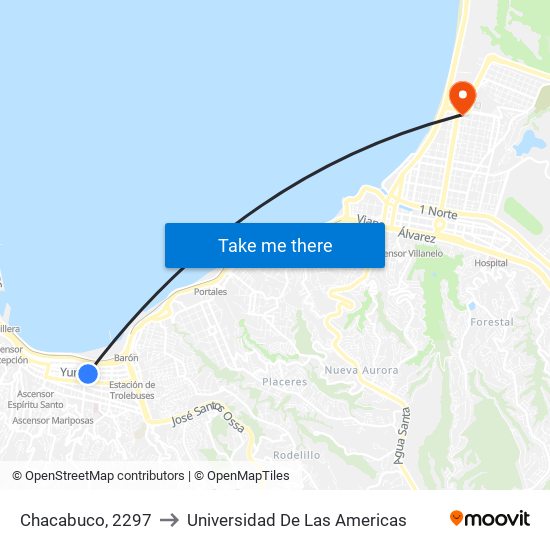 Chacabuco, 2297 to Universidad De Las Americas map