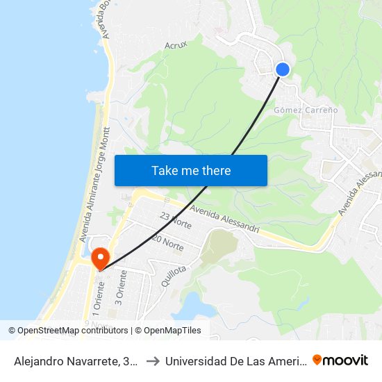 Alejandro Navarrete, 3501 to Universidad De Las Americas map