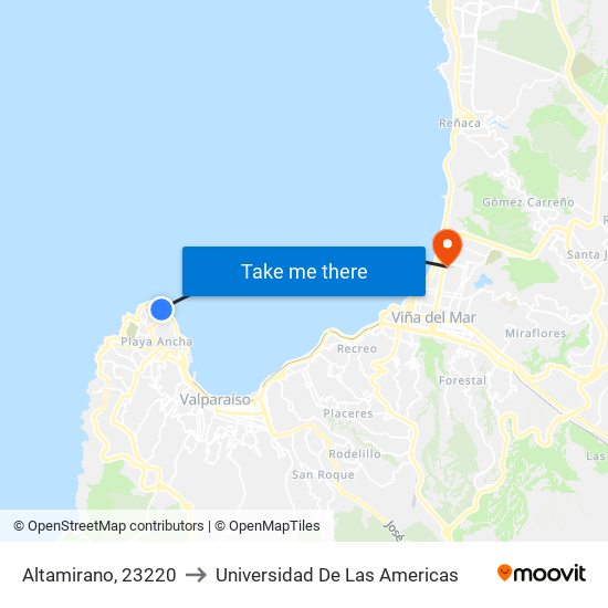 Altamirano, 23220 to Universidad De Las Americas map