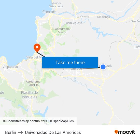 Berlin to Universidad De Las Americas map