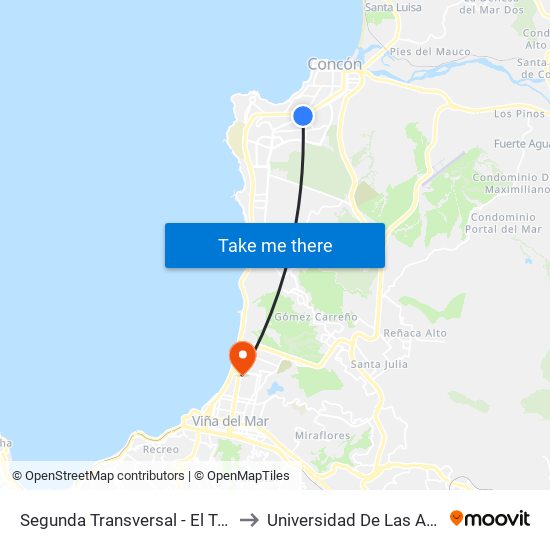 Segunda Transversal - El Trebol Pte to Universidad De Las Americas map