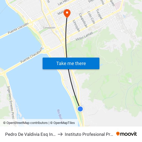 Pedro De Valdivia Esq Inglesa  Poniente to Instituto Profesional Providencia (Ipp) map