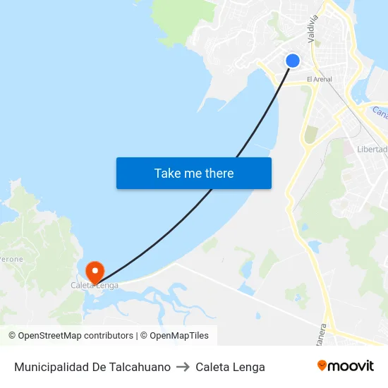 Municipalidad De Talcahuano to Caleta Lenga map